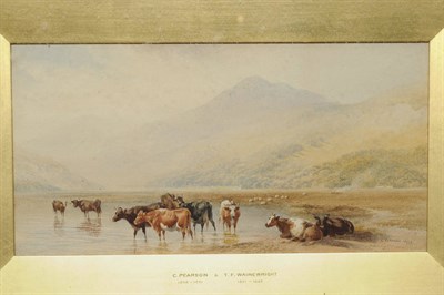 Lot 783 - Cornelius Pearson (1808-1891) & Thomas Francis Wainewright (1831-1883) Cattle Watering beside a...