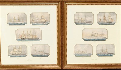 Lot 796 - W. Mackenzie Thomson (fl.c.1870) Ship Portraits: "Penelope 1884-1885", "Constance 1885-1889",...