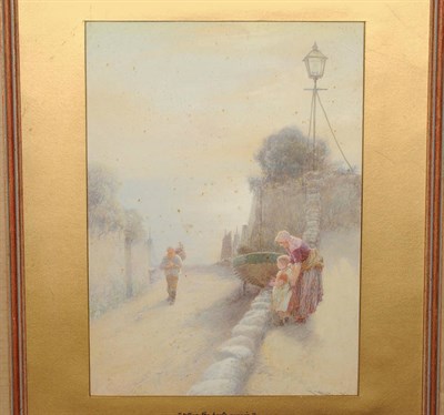 Lot 801 - John White R.I. (1851-1933) "When the Boats Came In, Beer, East Devon" Signed, extensively...