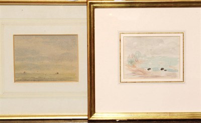 Lot 804 - Philip Wilson Steer N.E.A.C. (1860-1942) "Distant Figures, Bridlington" Signed and dated 1929,...