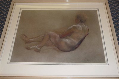 Lot 834 - Harold Riley (b.1934) Life Class Study of a Gentleman Signed and dated 1972, pastel drawing,...