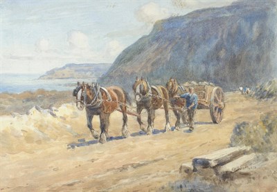 Lot 860 - James William Booth R.Cam.A. (1867-1953) "Port Mulgrave Nr Hinderwell" Signed, inscribed with...