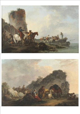 Lot 870 - Attributed to Philippe Jacques de Loutherbourg (1740-1812) "The Arrival"; "The Departure" Both...