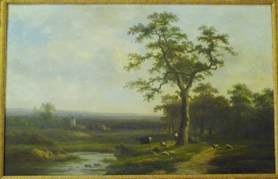 Lot 871 - H"¦B"¦ Williams (19th century) Drover, Sheep and Cattle beside a Path Signed, oil on canvas,...