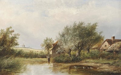 Lot 890 - Joseph Thors (fl.1863-1900) "View near Dawlish" Signed, inscribed with the title on the...