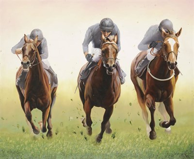 Lot 935 - Peter James Bailey (b.1951)  "The Godolphin, Darley and Turk Arabians - Tip"¦On the Day!"...