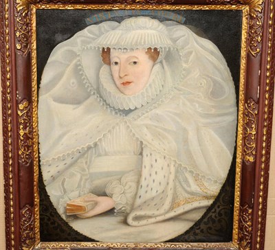 Lot 950 - English School (17th/18th century) Portrait of a Lady, wearing a lace dress, hat and ruff Oil...