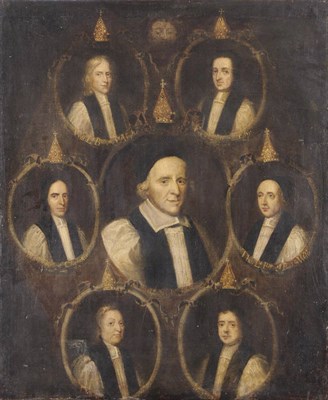 Lot 952 - English School (late 17th century) The Seven Bishops Committed to the Tower in 1688 Seven portraits