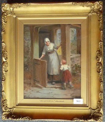 Lot 963 - Alexander Rosell (1859-1922) "You Can't Catch Me" Signed, inscribed on the original frame, oil...