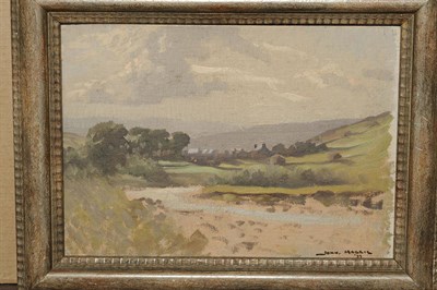 Lot 976 - John Alfred Haggis (1897-1968) "Wensleydale from Bainbridge" Signed and dated (19)37,...