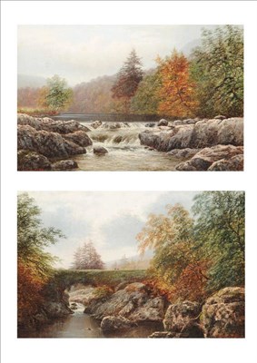 Lot 983 - William Mellor (1851-1931) "Pont-y-pair Betws-y-Coed, North Wales"; "On the Llugwy,...