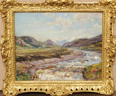 Lot 989 - Herbert Royle (1870-1958) "On the River Gruinard" Inscribed with the title and his address...