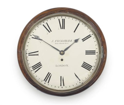 Lot 1006 - A Mahogany Wall Timepiece, J Frodsham, Grace Church Street, London, circa 1845, the circular...