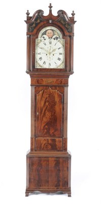 Lot 1020 - A Mahogany Eight Day Longcase Clock, signed Robt Roskell, Liverpool, circa 1810, the nicely figured