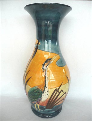 Lot 1035 - A Modern William John Moorcroft "Heron" Vase, designed by Philip Richardson, impressed factory...