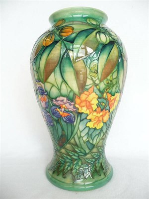 Lot 1036 - A Modern William John Moorcroft "Rain Forest" Baluster Vase, designed by Sally Tuffin,...