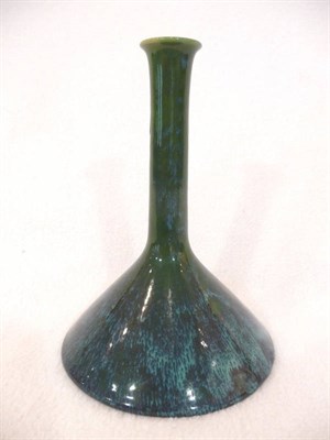 Lot 1044 - A Linthorpe Pottery Flask Vase, designed by Christopher Dresser, tapering form with slender...