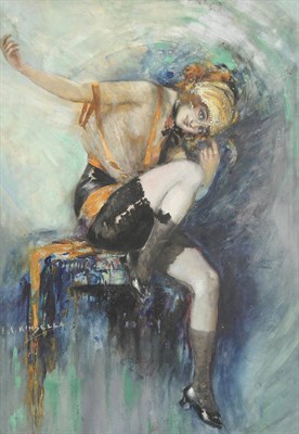 Lot 1076 - Edward Patrick Kinsella (d.1936) "Gaiety Girl" Colour washes heightened with bodycolour, signed...