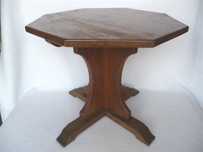 Lot 1119 - An Alan Grainger Acorn Industries Oak Octagonal Top Coffee Table, on a cruciform base, with...