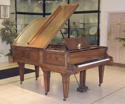 Lot 1202 - A Walnut Semi-Concert Grand Piano, by John Strohmenger & Sons  Ltd, London, the case with...