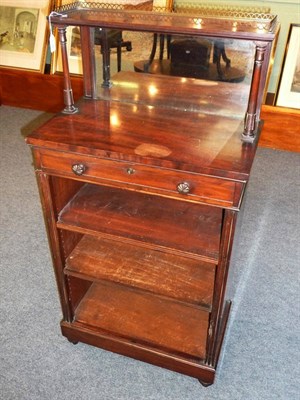 Lot 1290 - A Mahogany Chiffonier, mid 19th century, the mirrored superstructure with three-quarter pierced...