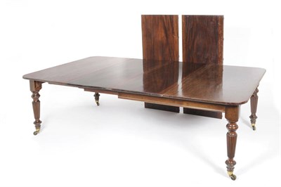 Lot 1310 - A Mahogany Telescopic Dining Table, mid 19th century, the rectangular round cornered top above...