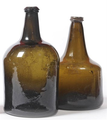 Lot 12 - A Double-Magnum Wine Bottle, circa 1770, with attractive dark green metal, kick-up base, 27cm high
