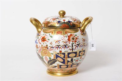 Lot 98 - A Spode Porcelain 967 Imari Pattern Pot Pourri Jar and Cover, early 19th century, of compressed...