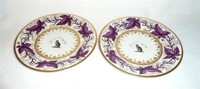 Lot 116 - A Pair of Flight, Barr & Barr Worcester Porcelain Crested Dessert Plates, early 19th century,...