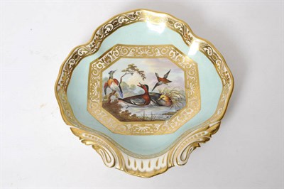 Lot 118 - A Duesbury Derby Porcelain Ornithological Dessert Dish, circa 1810, of quatrelobed shell form,...