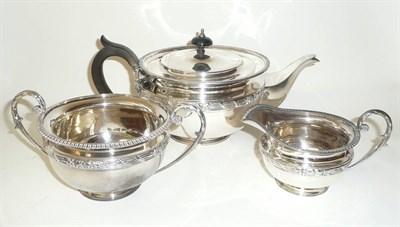 Lot 244 - A George V Three Piece Teaset, CS Harris & Sons Ltd, London 1912, each of Regency compressed...