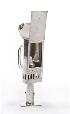 Lot 258 - A Victorian Travelling Lamp, Frederick Purnell, London 1881, of semi-circular form with hinged...