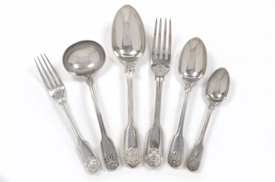 Lot 265 - A Part Service of Victorian Fiddle, Thread and Shell Pattern Flatware, George Angel, London...