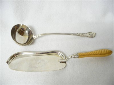 Lot 268 - A Victorian King's Pattern Ladle, George William Adams, London 1865, engraved with a hand and baton