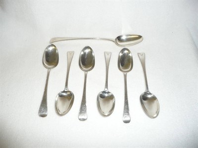 Lot 271 - A Set of Six George IV Tablespoons, Charles Eley, London 1825, one William Bateman, London...