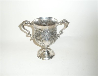 Lot 276 - A George III Irish Cup, Matthew West, Dublin 1792, the pedestal foot rising to an ogee baluster...