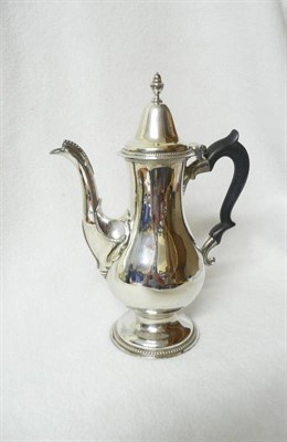 Lot 285 - A George III Pedestal Coffee Pot, John Langlands I & John Robertson I, Newcastle 1782, of...