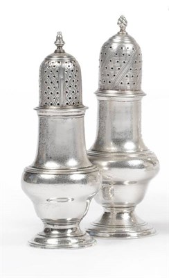 Lot 288 - A George III Baluster Pepperette, maker's mark ID, London 1761, with trellis engraved pierced...