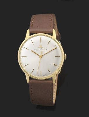 Lot 321 - An 18ct Gold Centre Seconds Wristwatch, signed Jaeger LeCoultre, circa 1965, nickel finished...