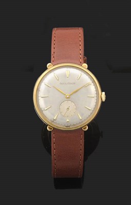 Lot 322 - A 9ct Gold Wristwatch, signed Jaeger LeCoultre, 1958, (calibre P480/C) nickel finished lever...