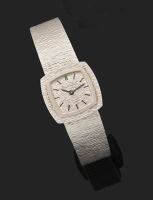 Lot 330 - A Lady's 9ct White Gold Wristwatch. signed Bueche Girod, circa 1972, 17-jewel lever movement,...