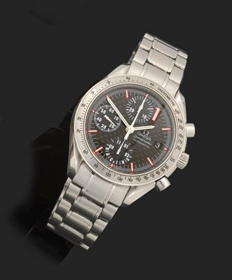 Lot 341 - A Stainless Steel Limited Edition Automatic Calendar Chronograph wristwatch, signed Omega,...