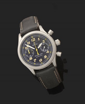 Lot 378 - A Stainless Steel Automatic Chronograph Wristwatch, signed Omega, Model:Dynamic, circa 1995,...