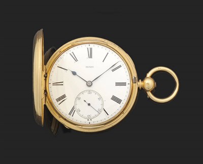 Lot 399 - An 18ct Gold Full Hunting Cased Lever Pocket Watch, 1873, frosted gilt finished lever movement,...