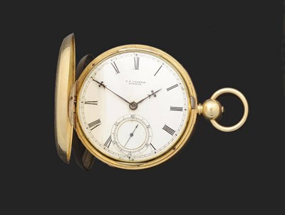 Lot 400 - An 18ct Gold Full Hunting Cased Duplex Pocket Watch, signed T F Cooper, London, 6 Calthorpe Street