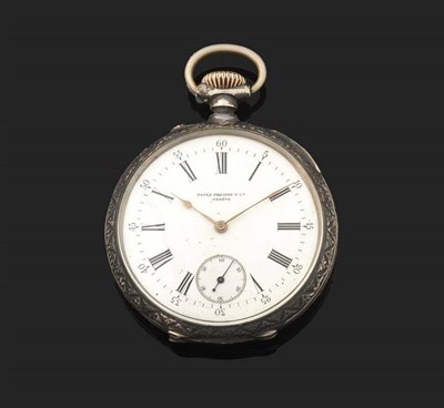 Lot 416 - An Open Faced Keyless Lever Pocket Watch, signed Patek Philippe & Co, Geneve, No.75481, circa 1885