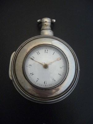 Lot 421 - A Silver Pair Cased Rack Lever Pocket Watch, signed Rt Roskell, Liverpool, No.8082, 1832, gilt...