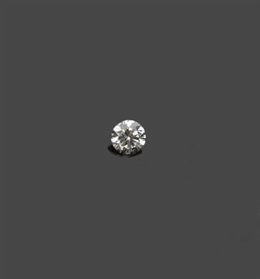 Lot 589 - A Loose Diamond, the round brilliant cut stone calculated to weigh 0.85 carat approximately.