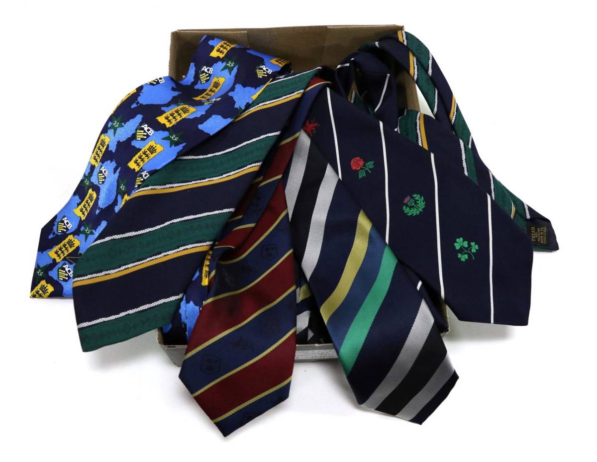 Lot 3004 - Sporting Related Ties including Rugby: Wales Triple Crown Champions 1976-1979, England the...