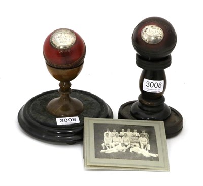 Lot 3008 - Cleveland & Tees-Side Cricket Association 1912 Bowling Prize won by C J Barnes, consisting of a...